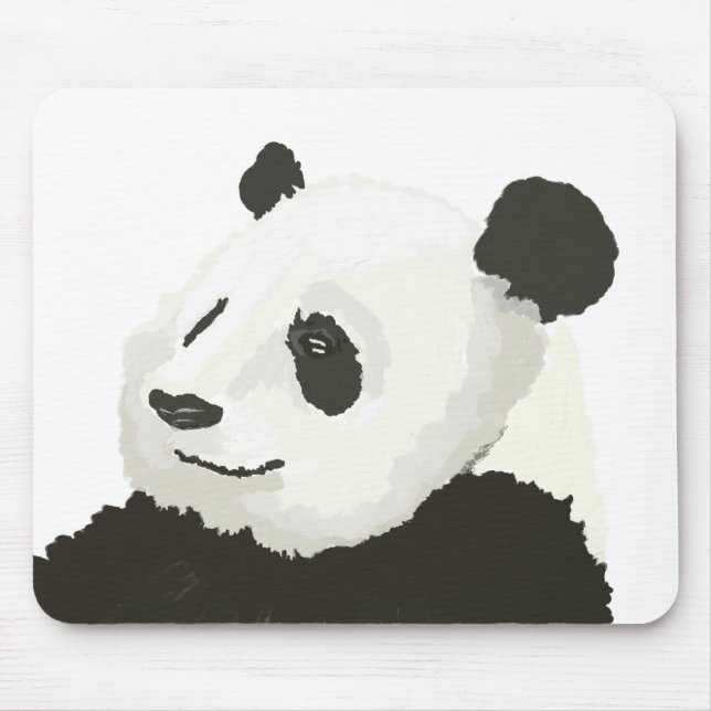 Målad Panda Mouse Pad Musmatta (Framsidan)