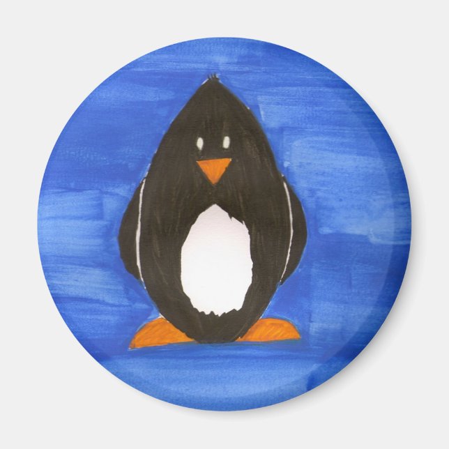 Målad Penguin-magnet Magnet (Framsidan)
