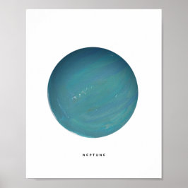 Målad planet Neptune Art-utskrift Poster