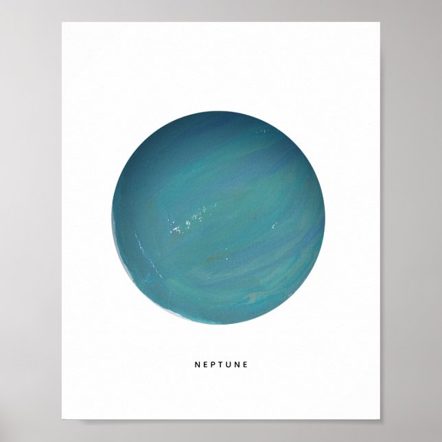 Målad planet Neptune Art-utskrift Poster (Framsidan)