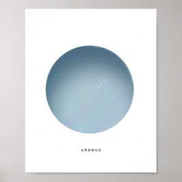 Målad planet Uranus konsttryck Poster