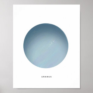 Målad Planet Uranus Konsttryck Poster