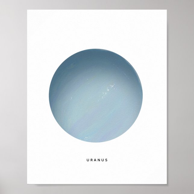 Målad planet Uranus konsttryck Poster (Framsidan)