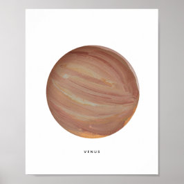 Målad planet Venus konsttryck Poster