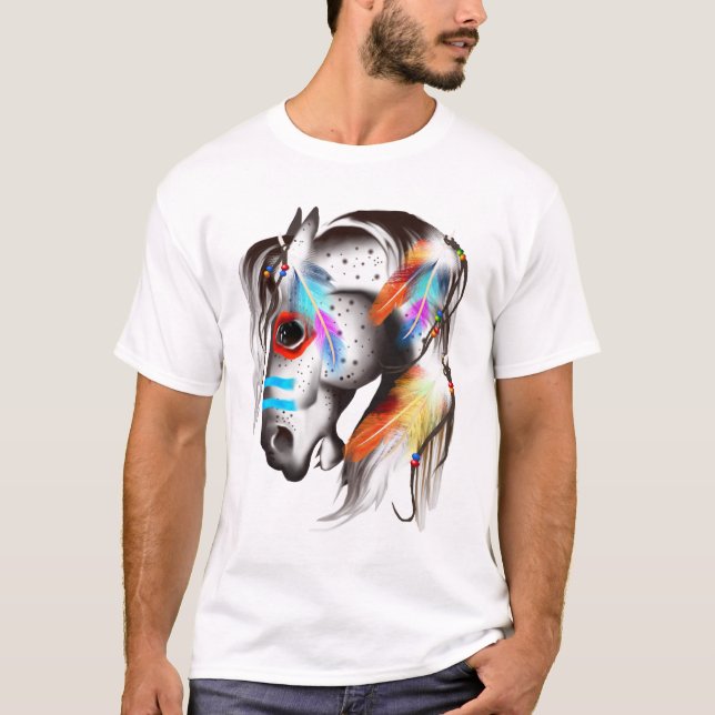 Målad ponnyskjorta t-shirt (Framsida)