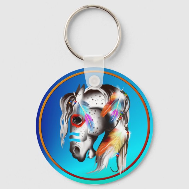 Målad Pony Keychain Nyckelring (Framsida)
