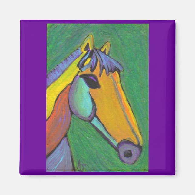 Målad Pony - magnet (Framsidan)