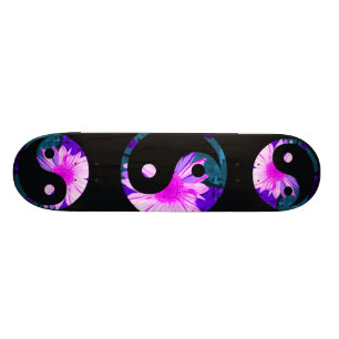 målad regnbågesolros för yin yang skateboard bräda 19,5 cm