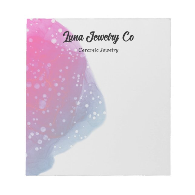 Målad Rosa Rainbow Business Anteckningsblock (Framsida)