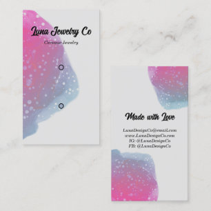 Målad Rosa Rainbow Jewelry Two Stift Visitkort