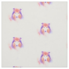 Målad Rough Collie Tyg