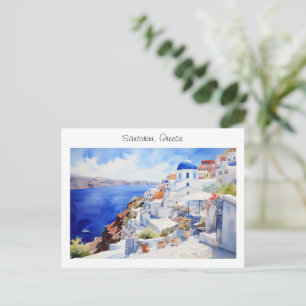 Målad Santorini i Grekland Vykort