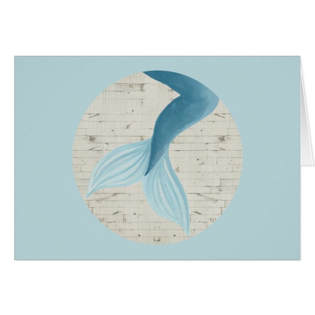 Målad Sjöjungfru-samling Hälsningskort (Framsidan Horizontal)