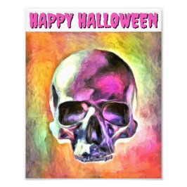 Målad skalle. Anpassad Fototryck