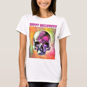 Målad skalle. Anpassad T Shirt