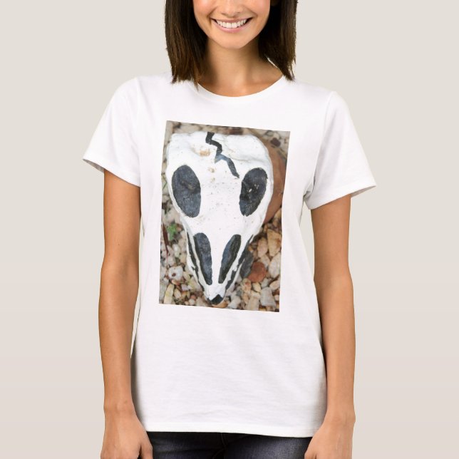 målad skalle t-shirt (Framsida)