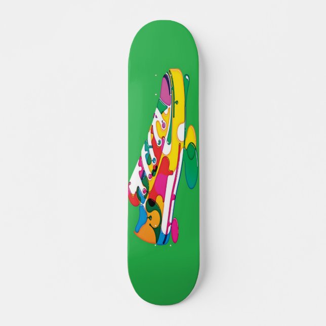 Målad skateboard bräda 21,5 cm (Framsida)