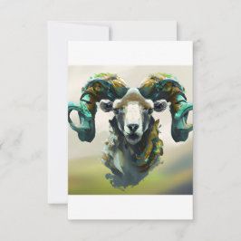 Målad skräppost tack kort