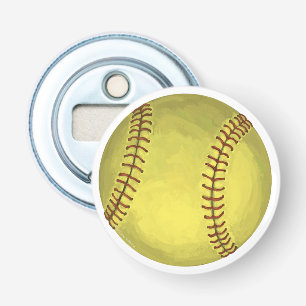 Målad softball Art Flasköppnare