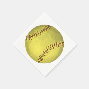 Målad softball Art Pappersservett