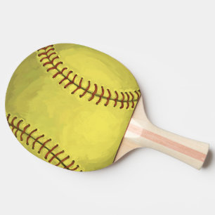 Målad softball Art Pingisracket