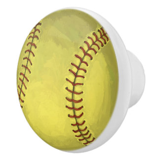 Målad softballkonst knopp