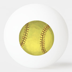 Målad softballkonst pingisboll