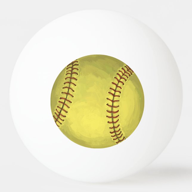 Målad softballkonst pingisboll (Baksidan)