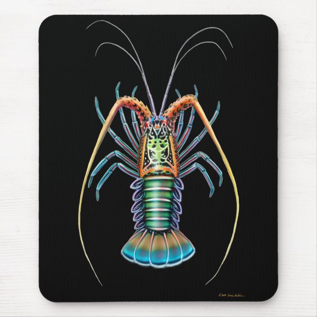 Målad Spiny hummer Mousepad Musmatta (Framsidan)
