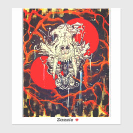 målad tigerskalle klistermärken