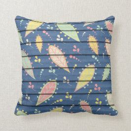 Målad träbild kudde