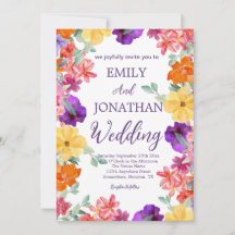 Målad trädgård vilda blommor foto skript 