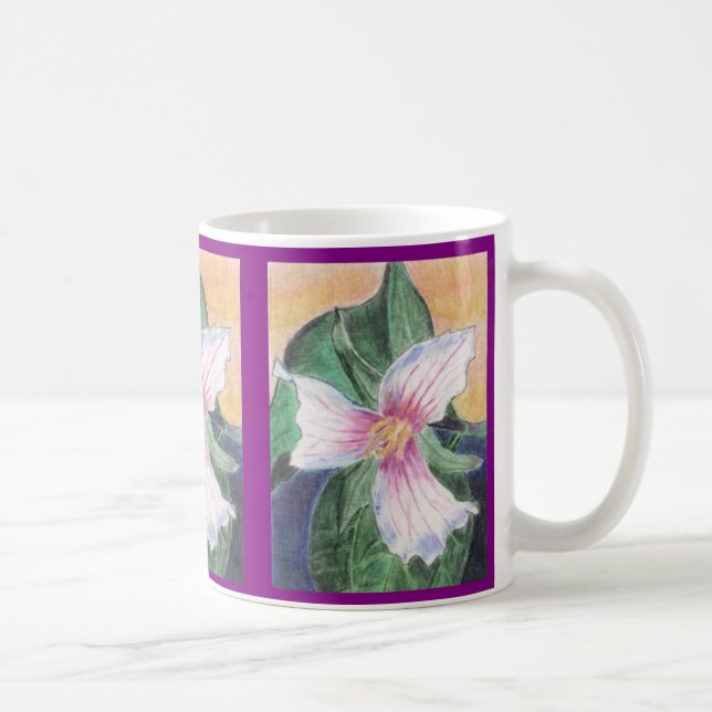 Målad Trillium! Kaffemugg (Höger)