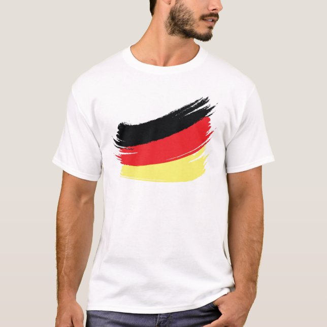 Målad tysk flagga tee shirt (Framsida)