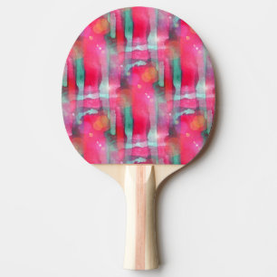 Målad vattenfärg för solilsken blick abstrakt pingisracket