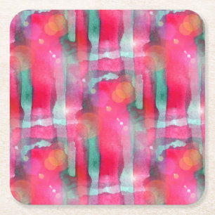 Målad vattenfärg för solilsken blick abstrakt underlägg papper kvadrat