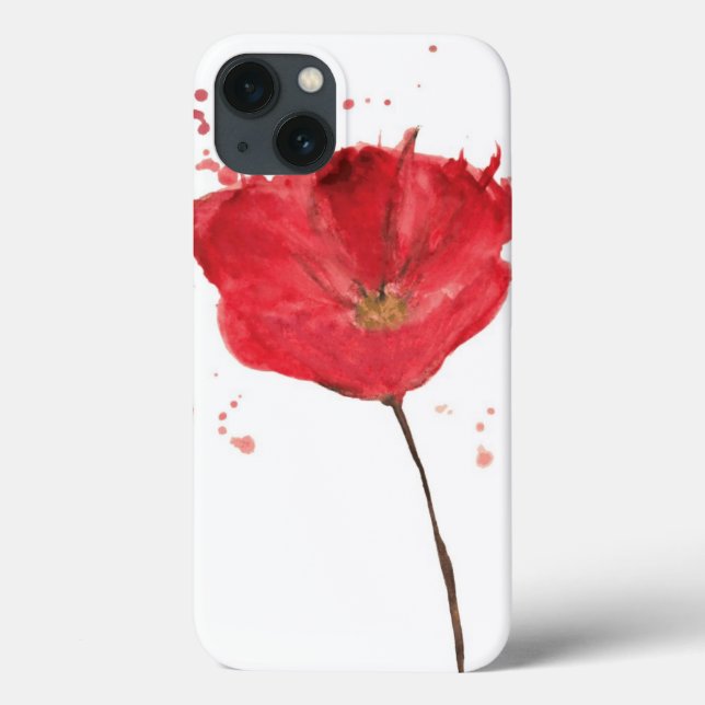 Målad vattenfärgvallmoblomma 2 (Baksida)