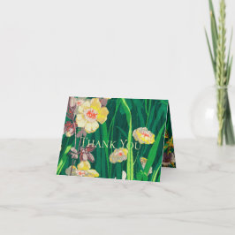 Målad vildblomma Bröllop Falt Tacksamhetskort Tack Kort