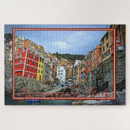 Målad vy av Riomaggiore, Italien - 20 x 30 tum Pussel