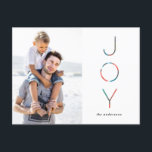 Målad vykort för glädjehelgdagfoto<br><div class="desc">Semestra fotovykortet med Hand märkte hälsningmeddelandet.</div>