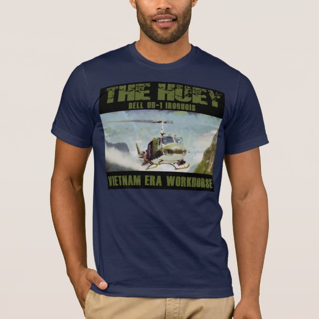 Målad Workhorse för Huey UH-1 IroquoisVietnam Era T Shirt (Framsida)