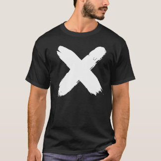 Målad "x-" T-tröja Tee