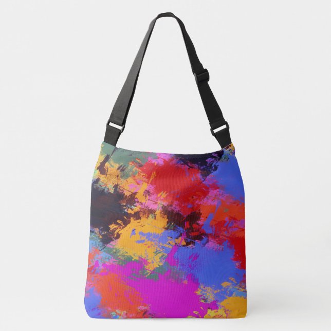 Målad Zebra Axelväska (Framsida)