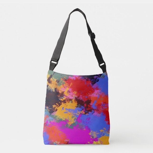 Målad Zebra Axelväska (Framsida)