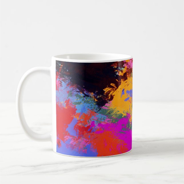 Målad Zebra Kaffemugg (Vänster)