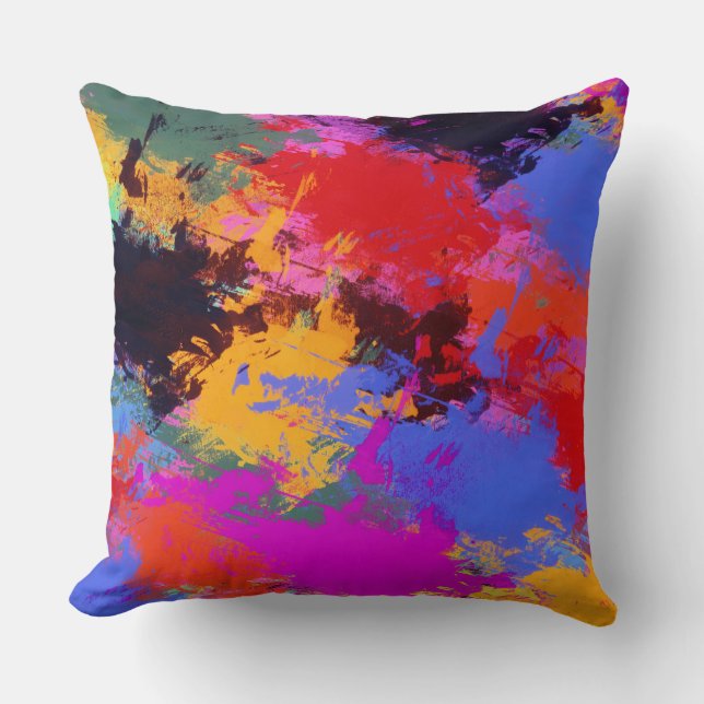 Målad Zebra Kudde (Framsida)