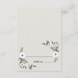 Målade Anemoner Bord Placeringskort