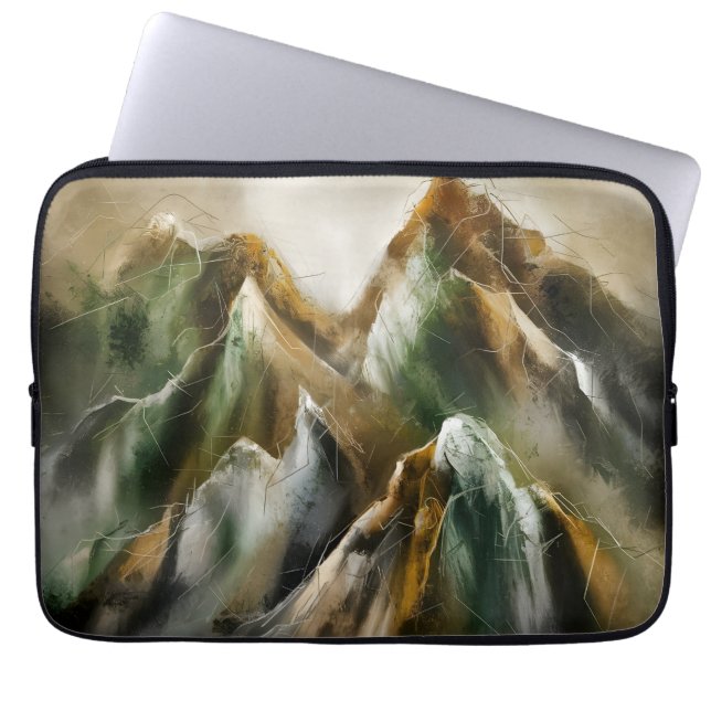 Målade berg laptop fodral (Framsidan)