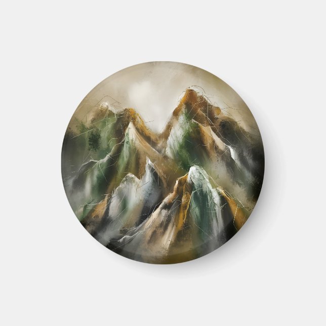 Målade berg magnet (Framsidan)