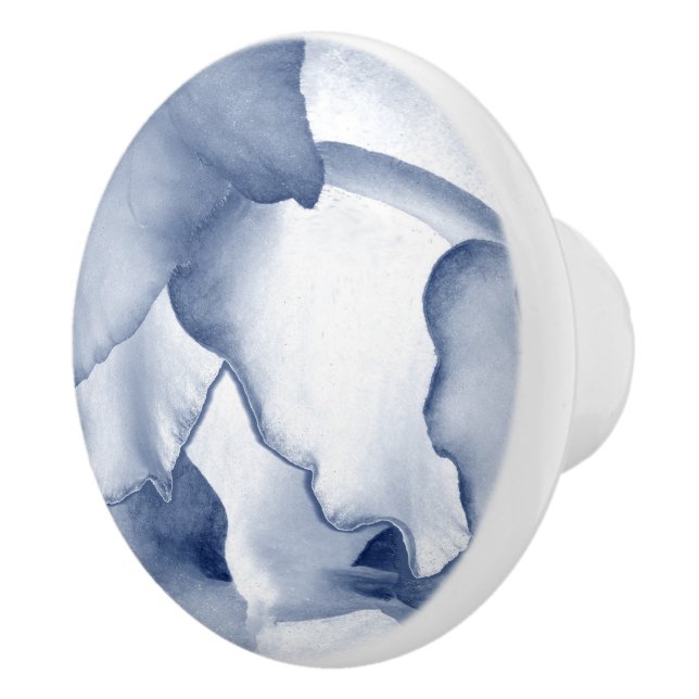 Målade blå kronblad knopp (Höger)